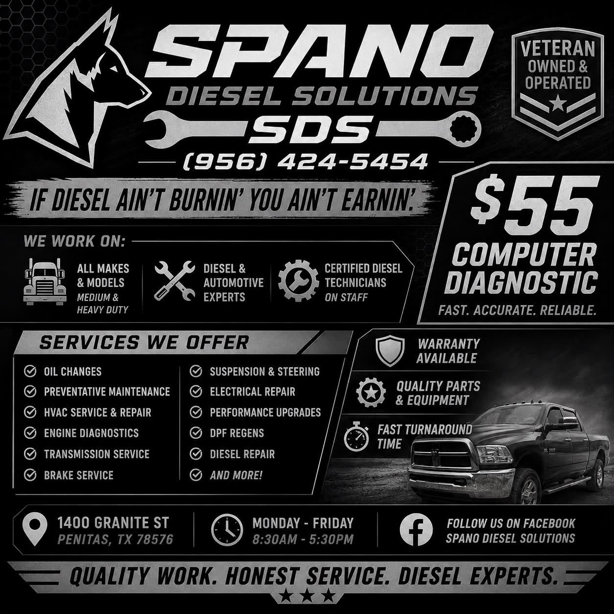 Spano Diesel Solutions services